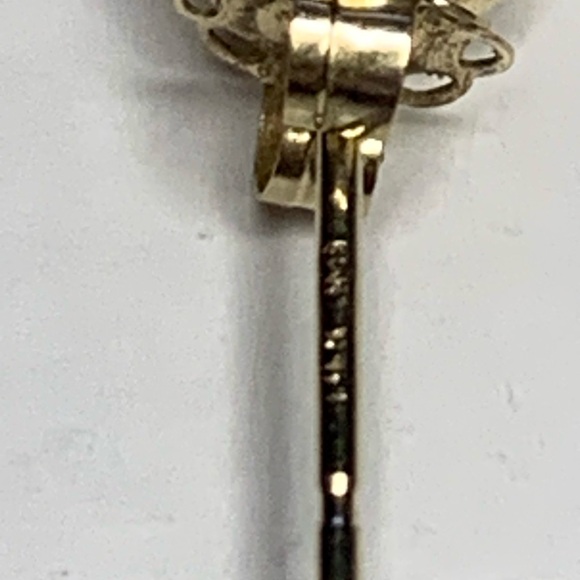 14kt Gold Opal, Diamond and Pink CZ Stud Earrings Set. Beautiful 😍 - Picture 9 of 10